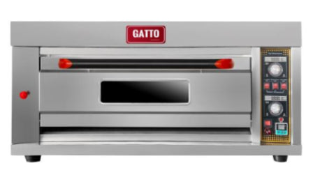 GATTO 1 Deck 2 Tray Electric Pizza Oven w/ Ceramic Floors